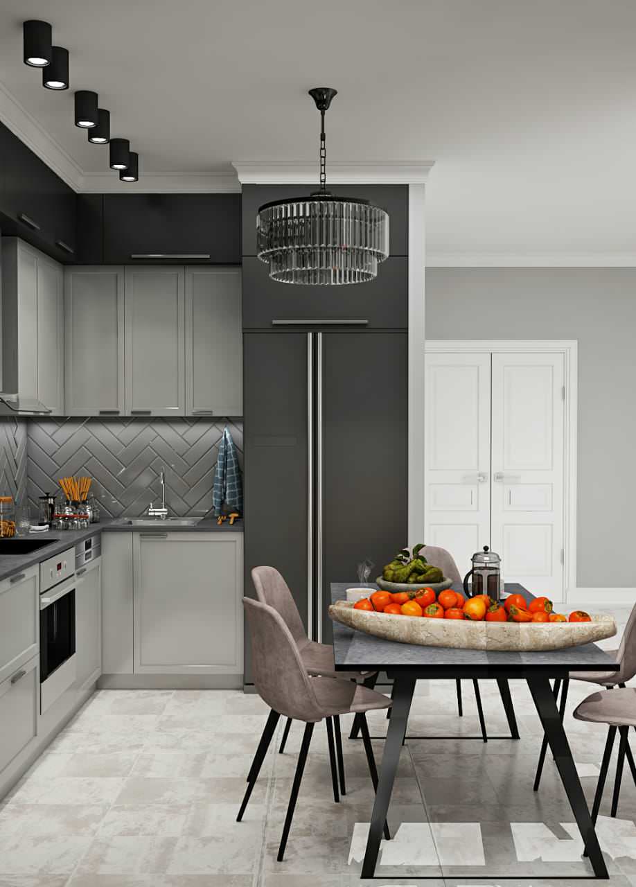 Квартира в серых тонах