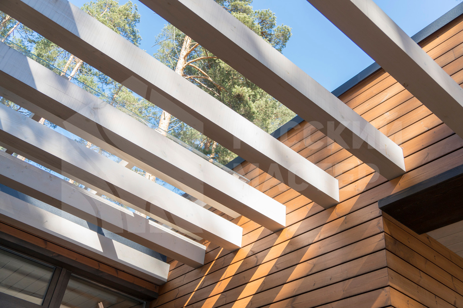 Одноэтажный дом в современном стиле с уютной сауной