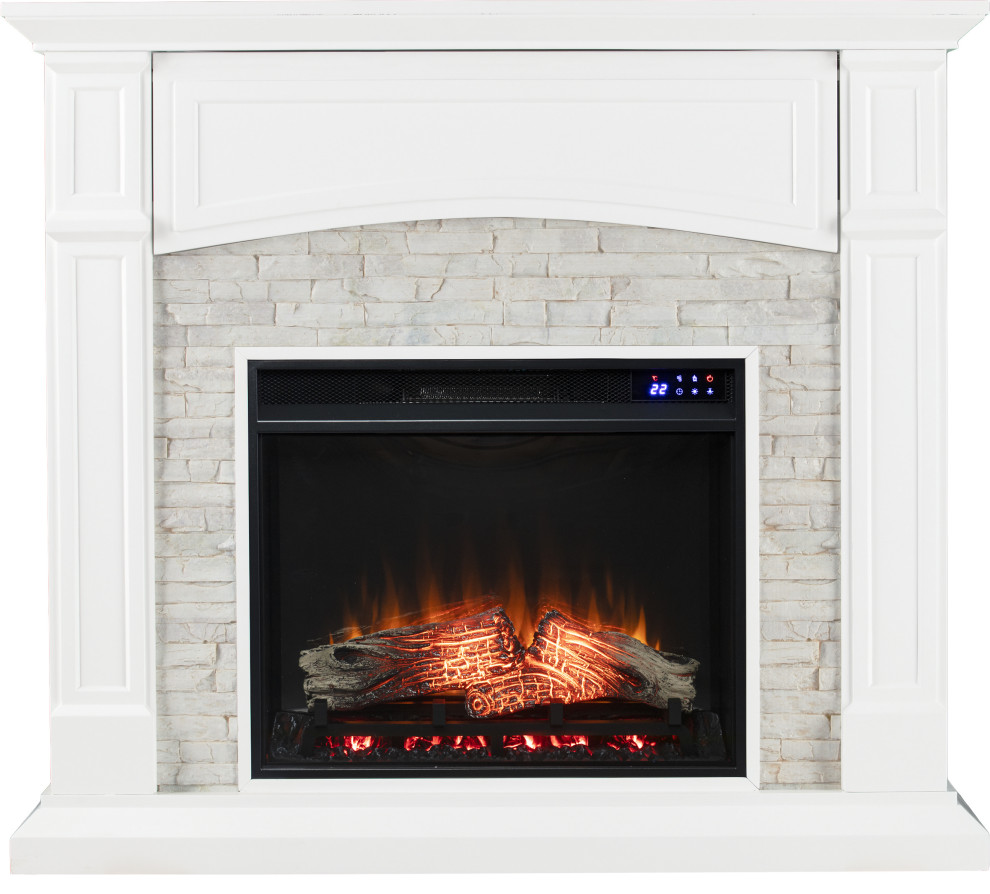 Seneca Electric Media Fireplace Traditional Indoor Fireplaces by