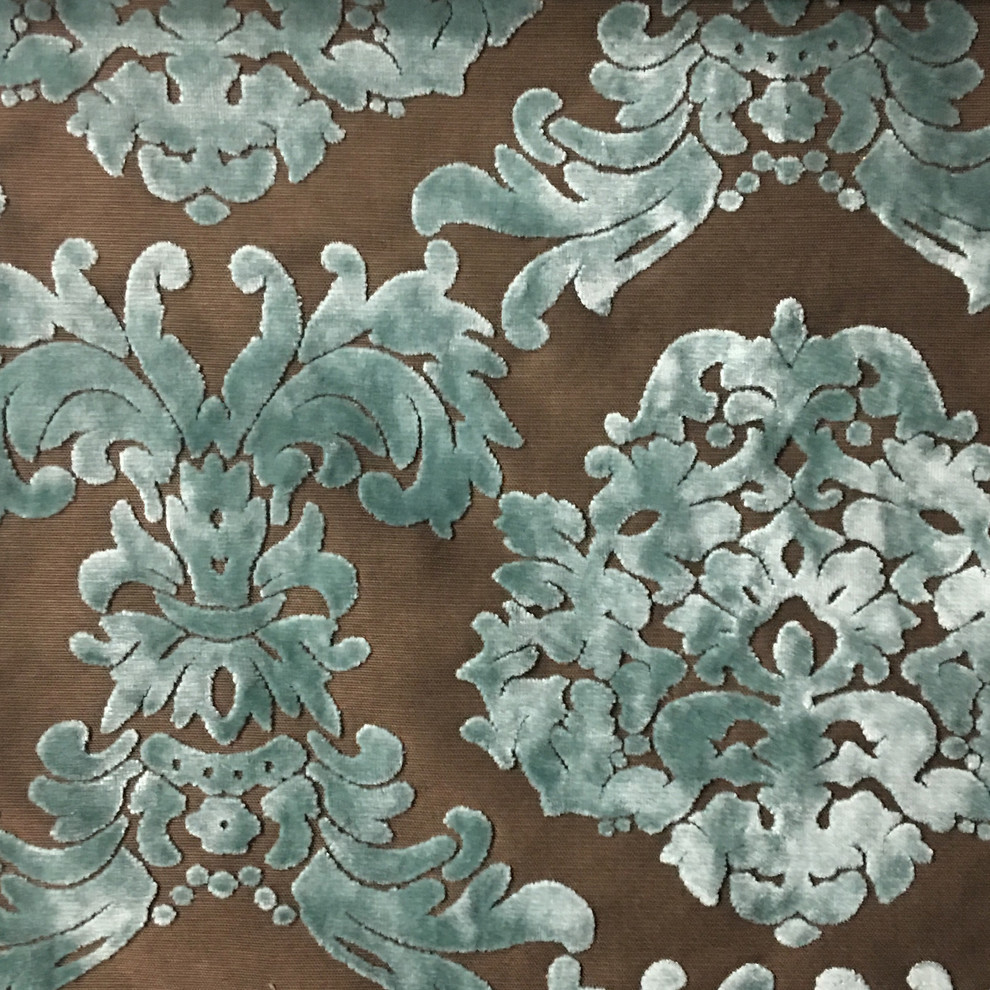 Florence Palace Damask Velvet Upholstery Fabric Traditional