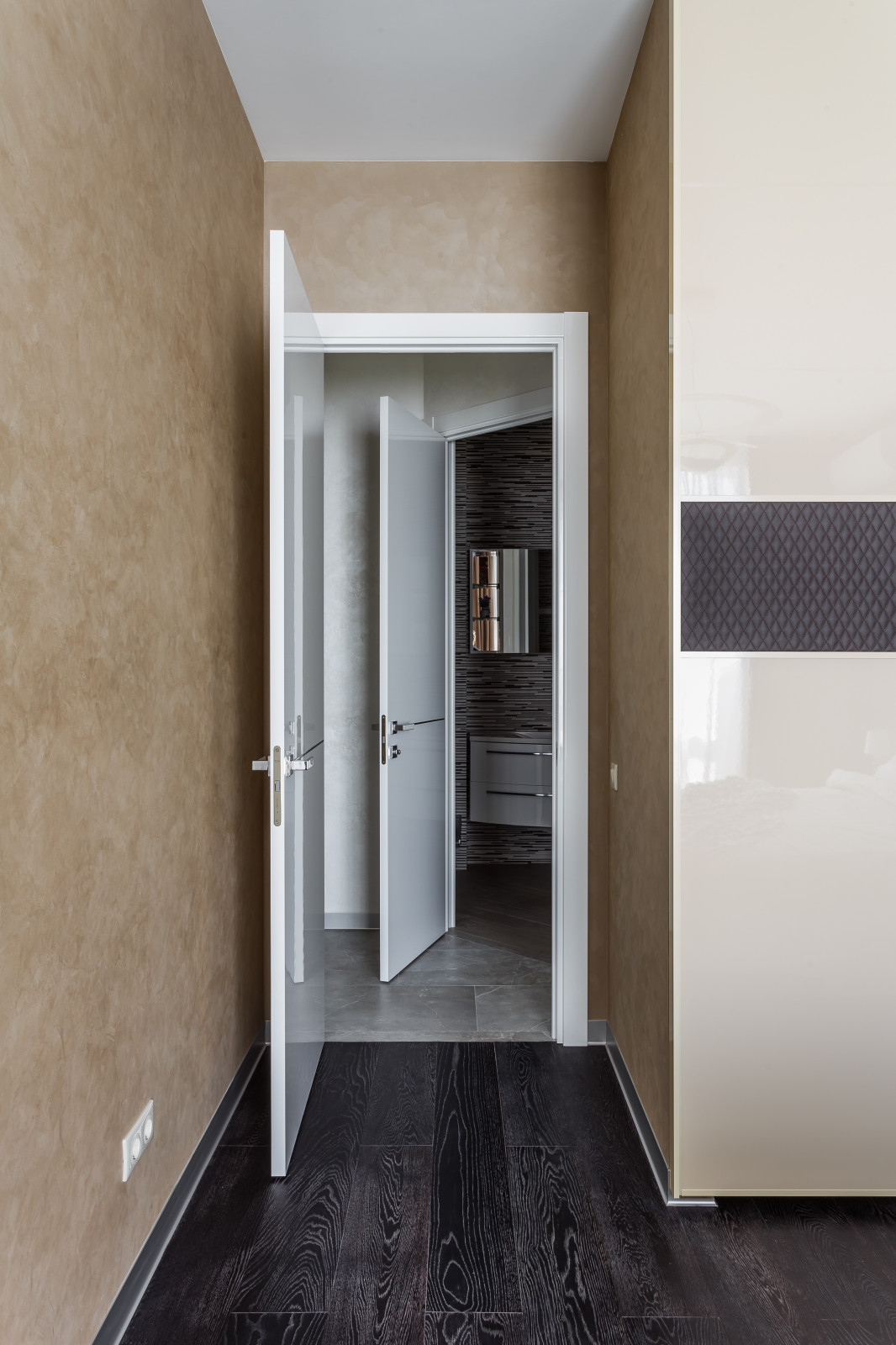 Фото спальни реализованного проекта квартиры ЖК "Адмирал".