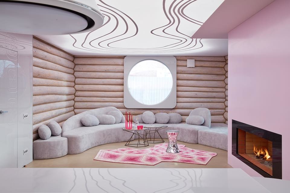 Карим Рашид и Диана Балашова в проекте с потолками Cerutti ST