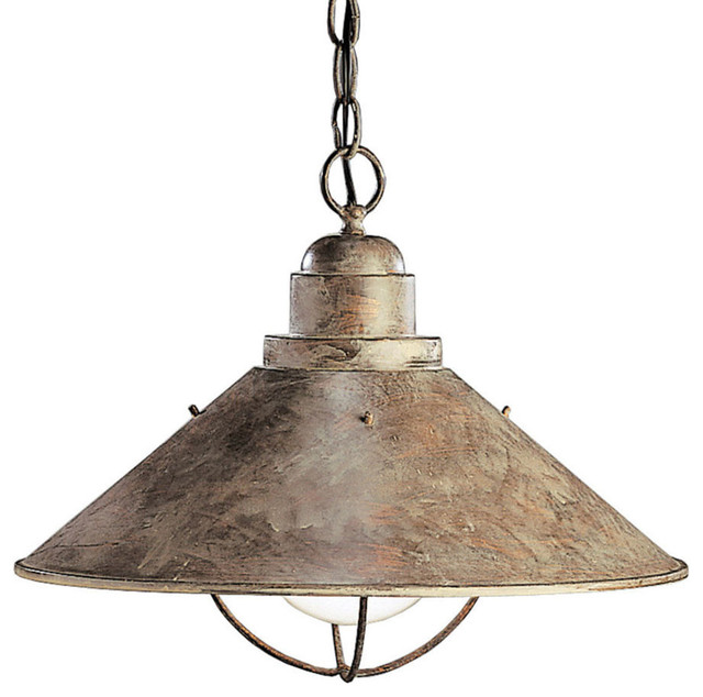 Kichler Seaside One Light Down Pendant Beach Style Kichler Seaside One Light Olde Brick Down Pendant