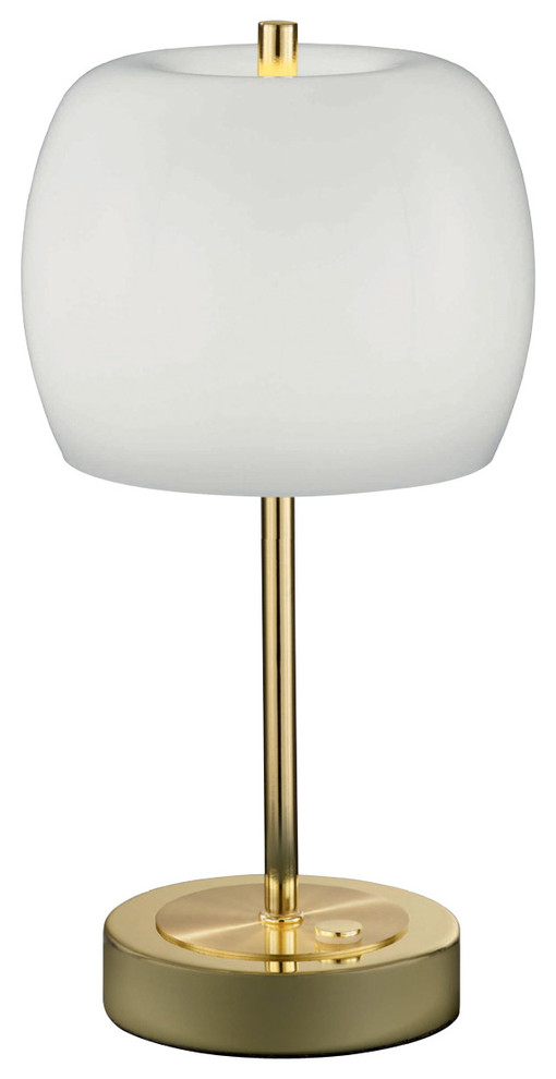 Pear LED Table Lamp, Polished Brass, 7"