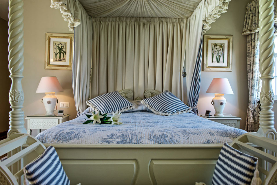 Photo of a mediterranean bedroom in London.