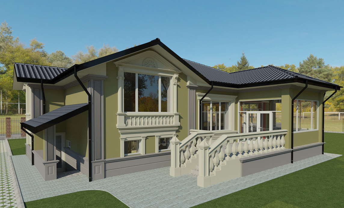 Дизайн-проект фасада. Современная классика