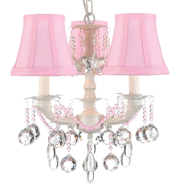 White Chic Crystal Chandelier With 40 mm Crystal Balls