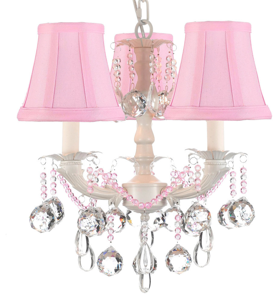 White Chic Crystal Chandelier With 40 mm Crystal Balls