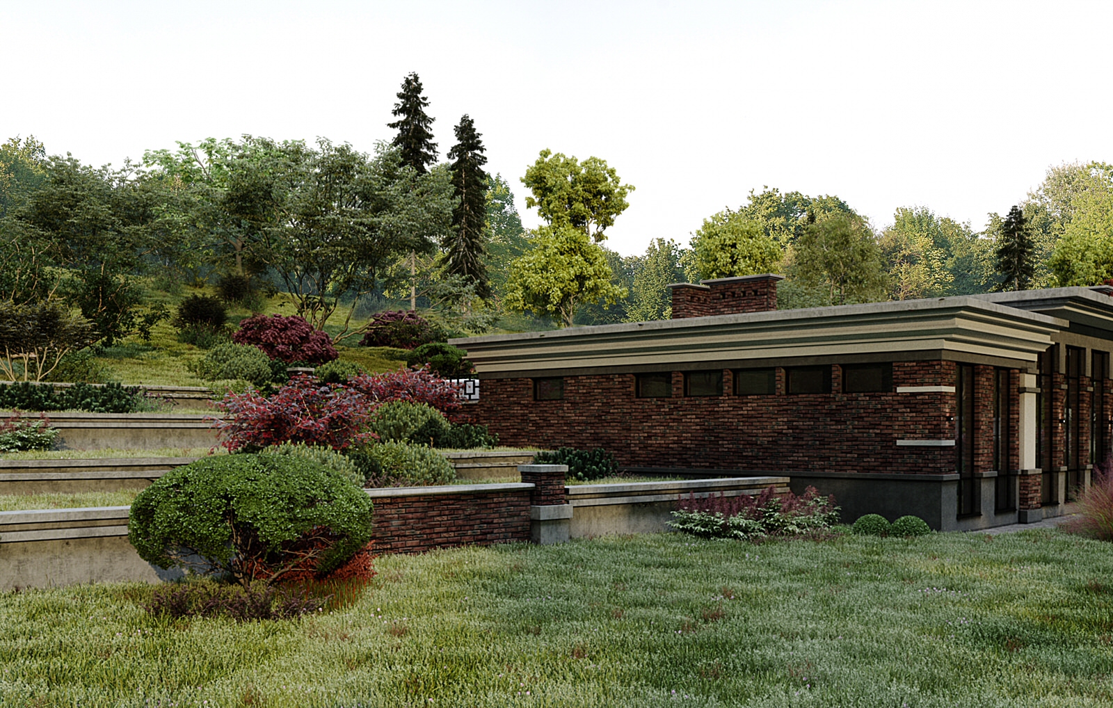 Проект гостевого дома в стиле органической архитектуры