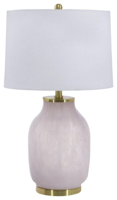 Macy Table Lamp, Pink and White - Transitional - Table Lamps - by ...