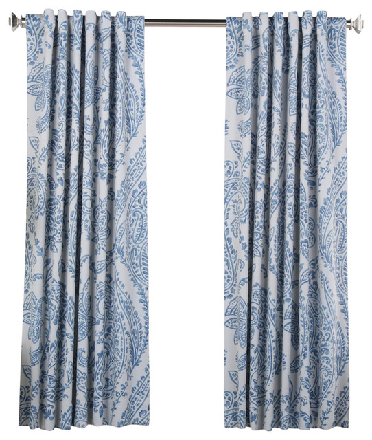 Tea Time China Blue Blackout Curtain Set Of 2 50 X63