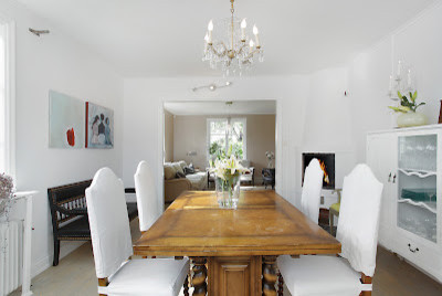 This is an example of an eclectic dining room in Other.