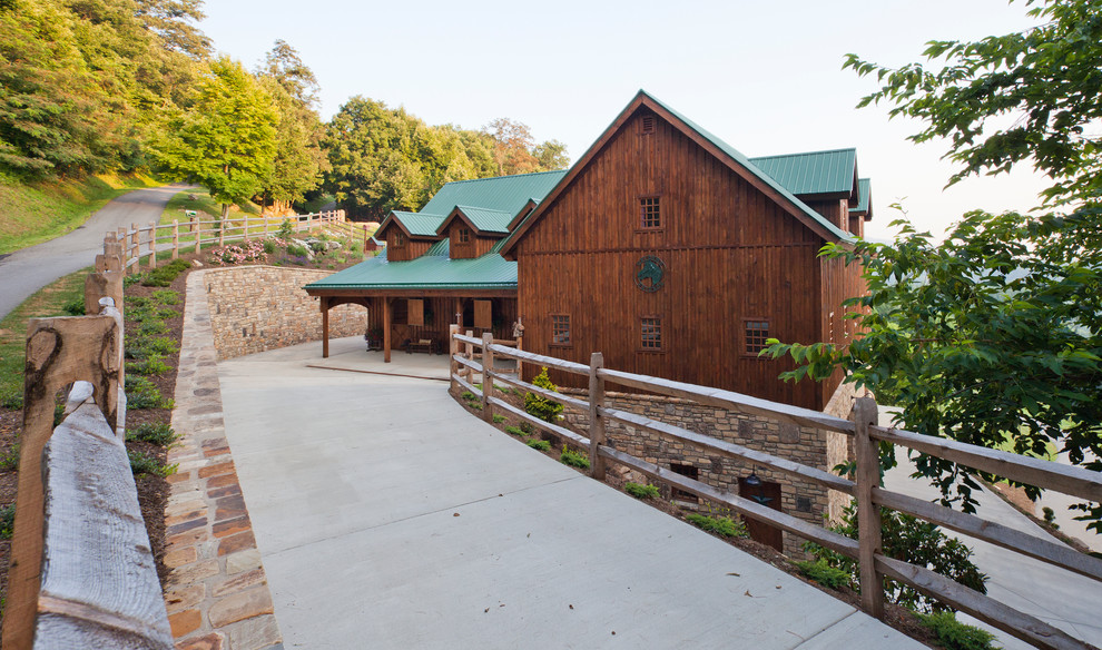 Hillside Horse Barn - Traditional - Shed - Other - by Sand ...