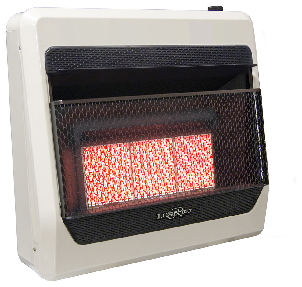 Lost River Dual Fuel Ventless Infrared Radiant Plaque Heater, 30,000