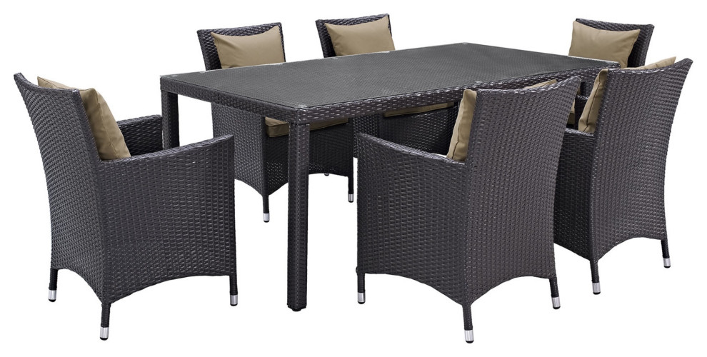 Convene Outdoor Sectional Series WeatherResistant Patio Dining Set
