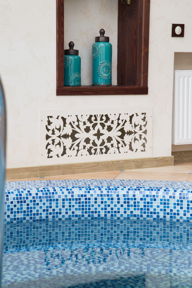 Интерьер гостевого дома в стиле Прованс. Интерьер бассейна (150 кв м)