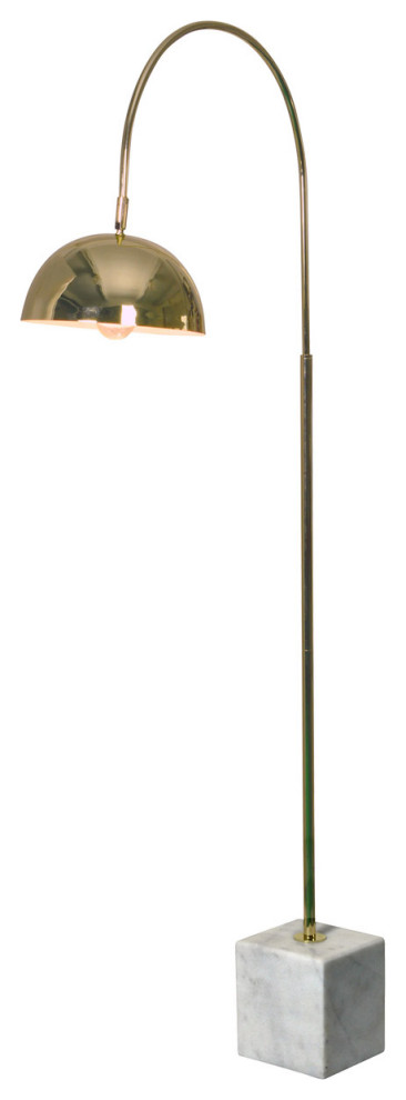 Valdosta 1 Light Floor Lamp, Polished Brass - Contemporary - Floor ...