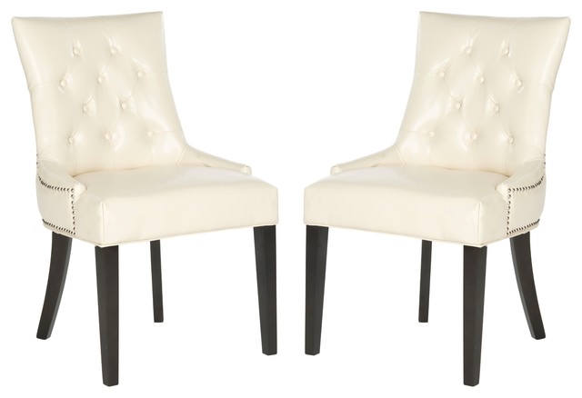 Harlow 19 Tufted Ring Chairs Silver Nail Heads Set Of 2