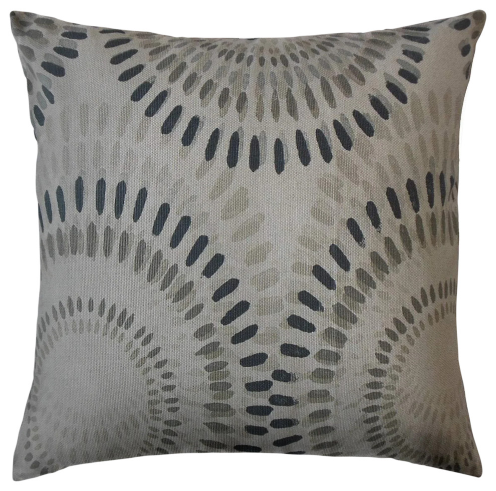 The Pillow Collection Gray Seaward Throw Pillow Cover, 22"x22"