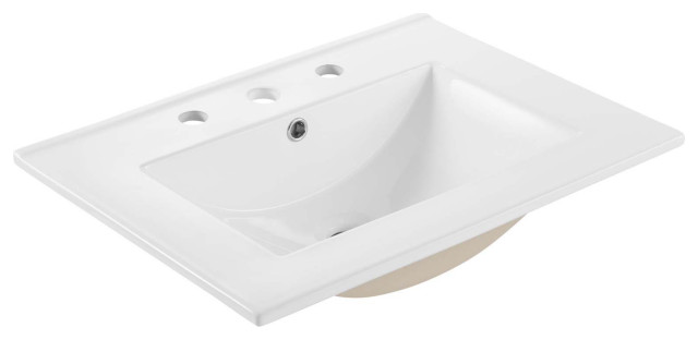 Cayman 24" Bathroom Sink, White