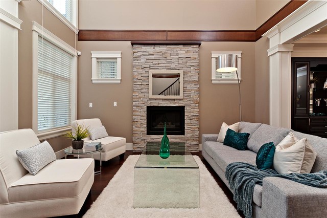 Steveston contemporary-vardagsrum