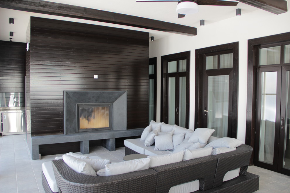 Мангальный комплекс с камином, на веранде "ПАЛИЦЫ"