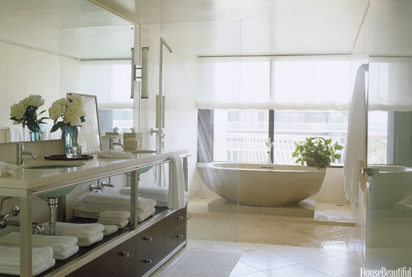Transitional bathroom photo in Miami
