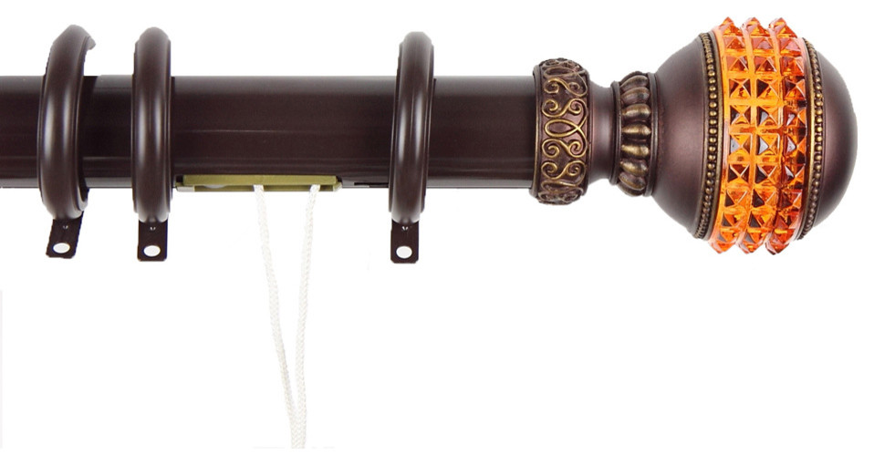 Rod Desyne Window Gemstone Decorative Traverse Rod With Rings