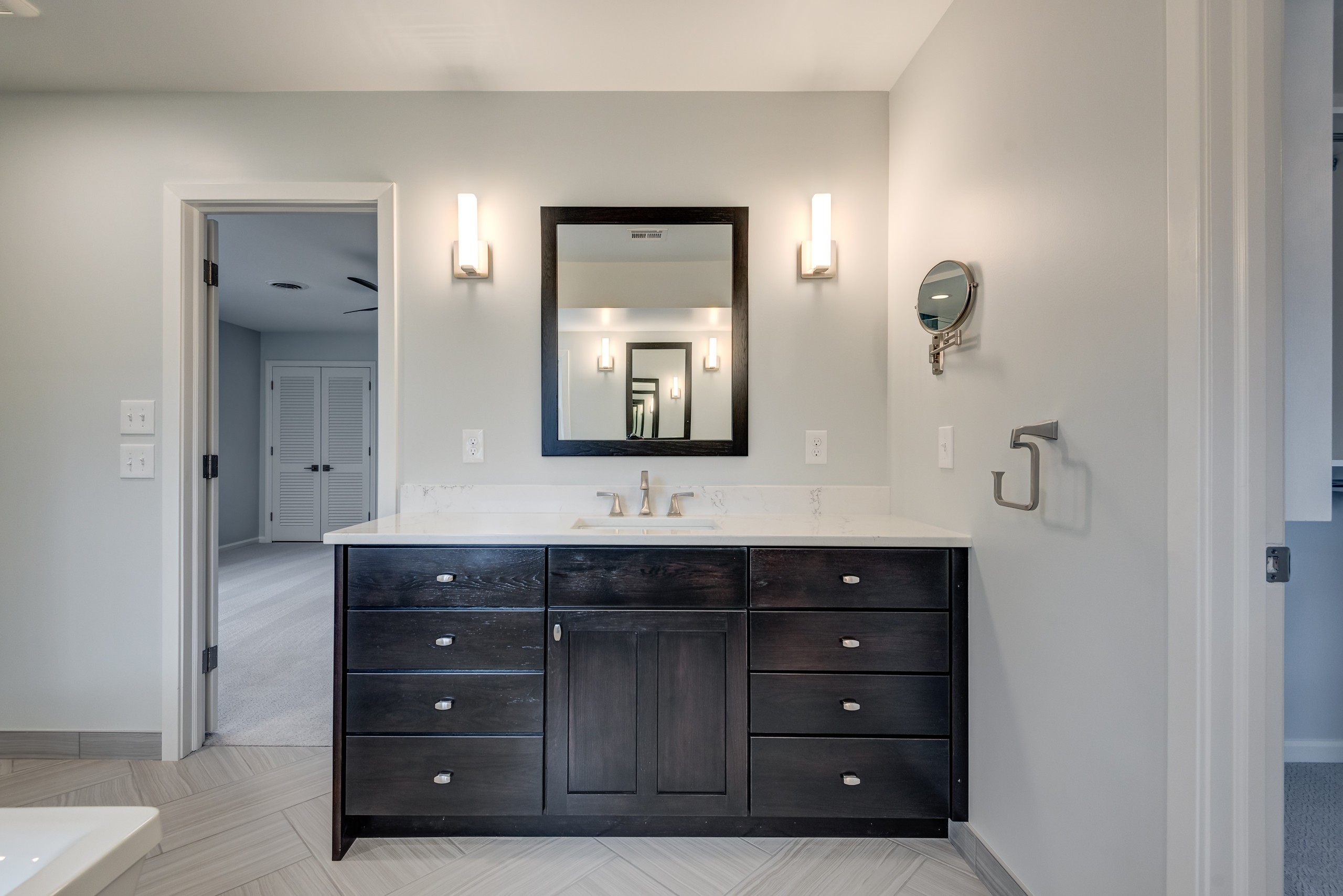 Modern Contemporary Master Bathroom with Argentinian Influence