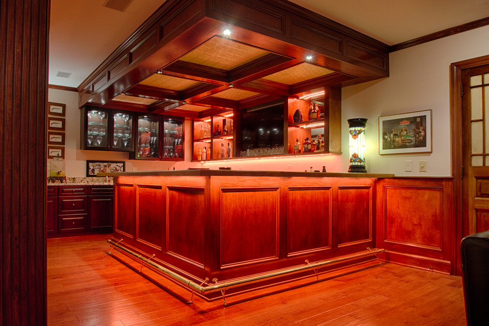 Remodeled basement into a Irish Pub Traditional Home Bar Columbus