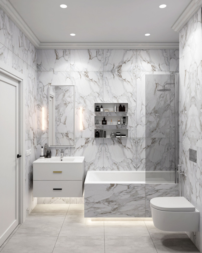 Лаконичная ванная в неоклассическом стиле