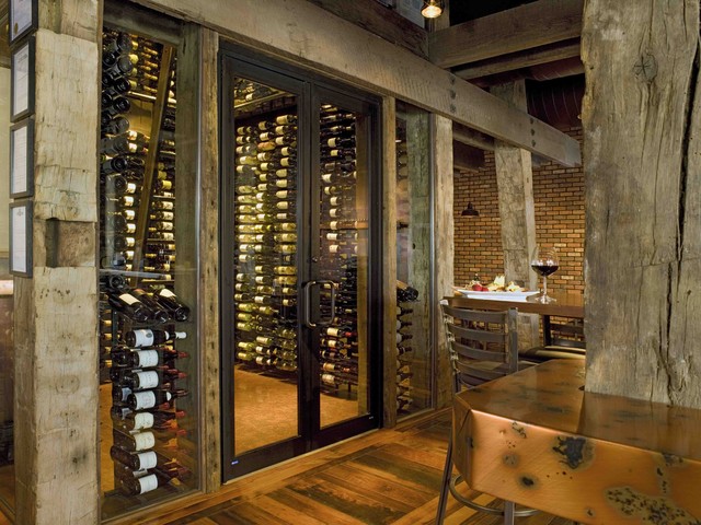 Modern Wine Cellar Denver Samplings, Frisco CO rustic-wine-cellar