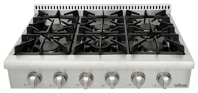 Thor 36 Professional Stainless Steel Gas Range Top Contemporary Thor 36 Professional Stainless Steel Gas Range Top