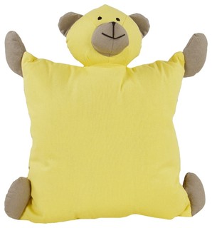Small Yellow Teddy Bear Scatter Cushion Country Kids Pillows