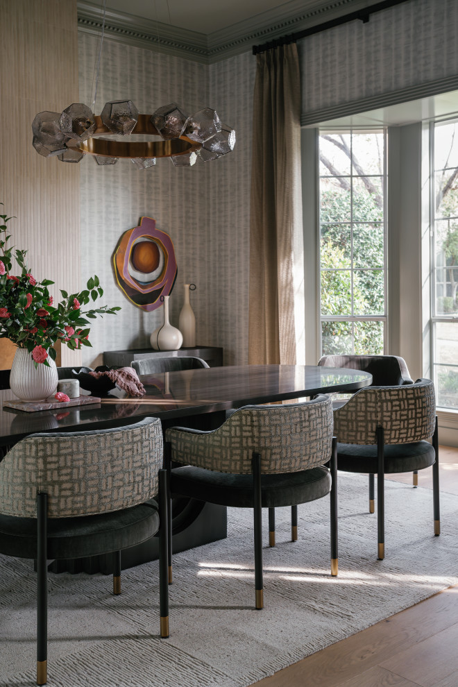 Dining room - transitional dining room idea in Dallas