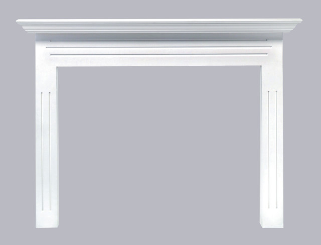 The Newport 48" Fireplace Mantel MDF White Paint