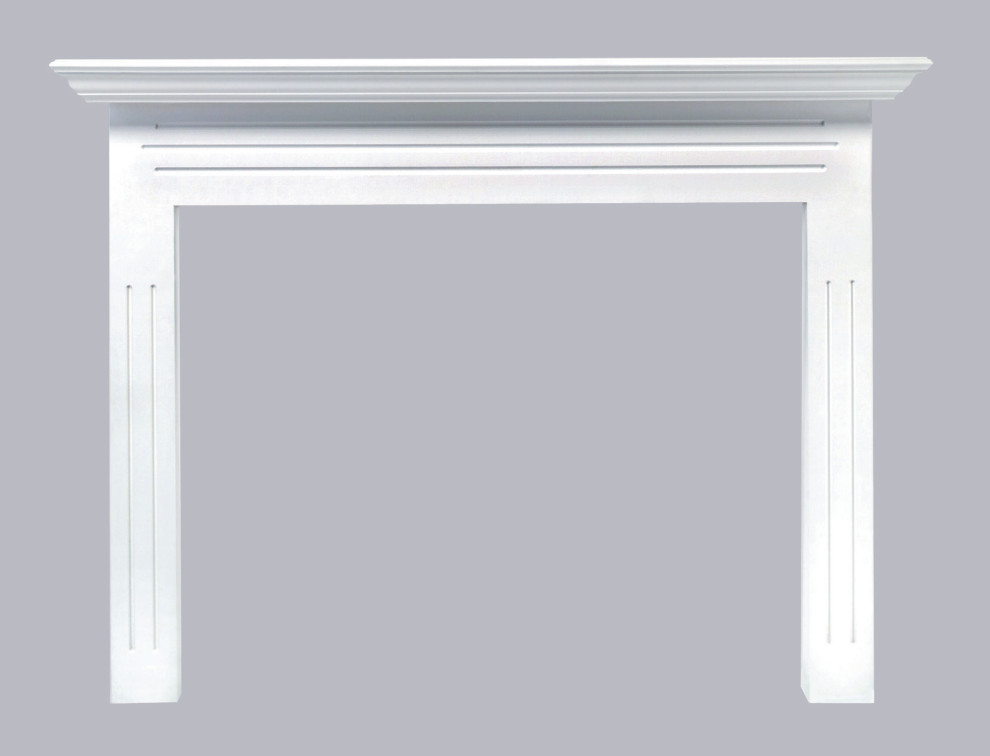The Newport 48" Fireplace Mantel MDF White Paint