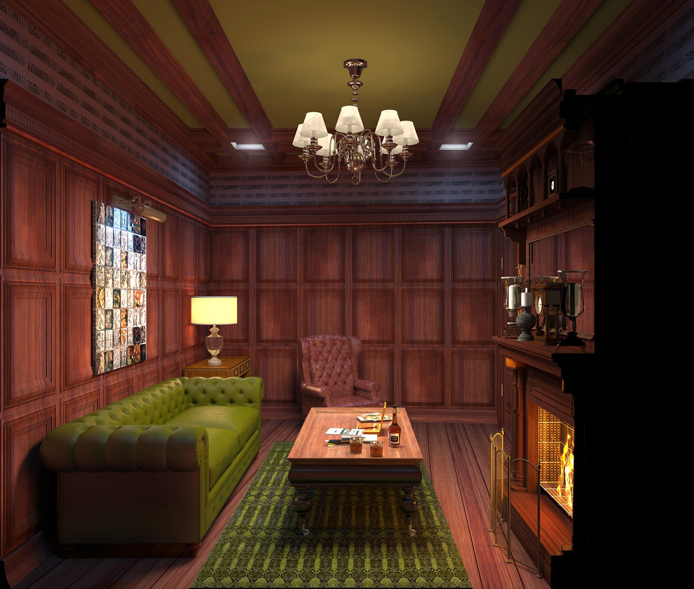 Дизайн интерьера сигарной комнаты