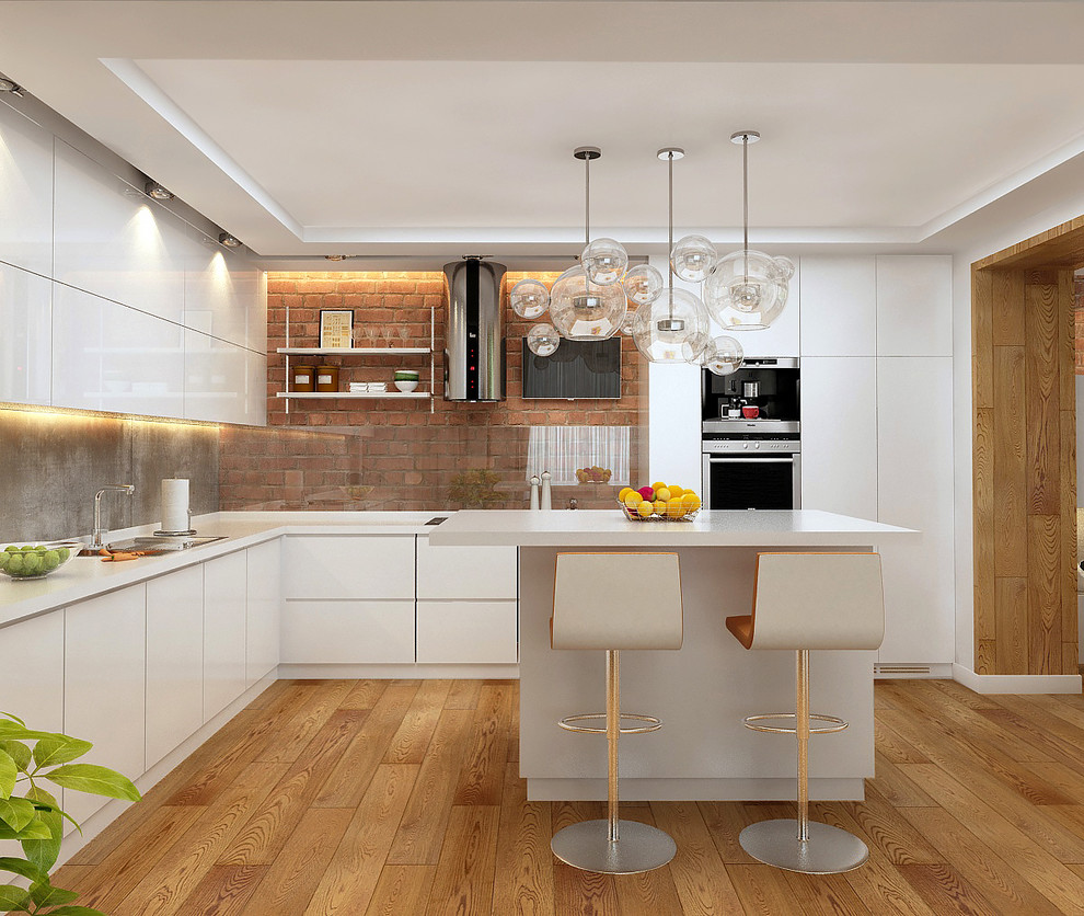 Двухэтажный дом в современном стиле