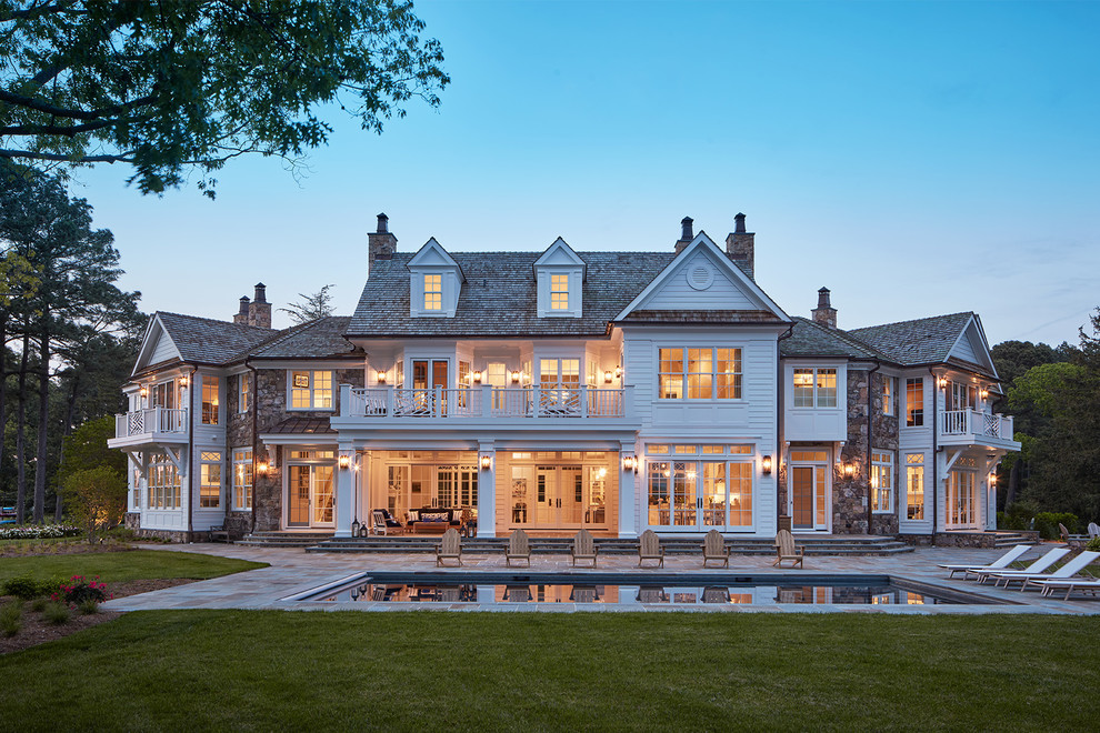 Private Waterfront Residence in Oxford, MD Beach Style