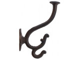 Renovators Supply Black Coat Hook Hanger Wrought Iron Black Robe