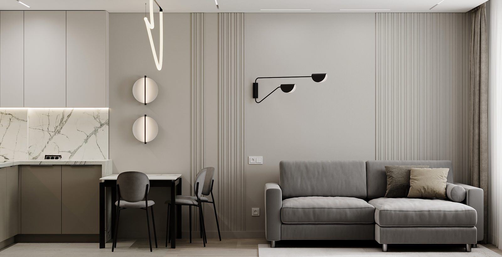 Интерьер квартиры в ЖК "Гармония"