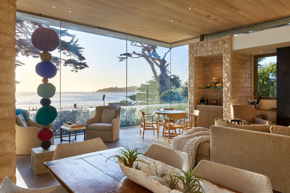 Trendy living room photo in Other