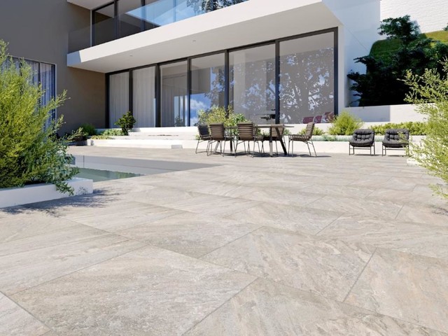 Terrassenplatten contemporaneo-terraza-y-balcon