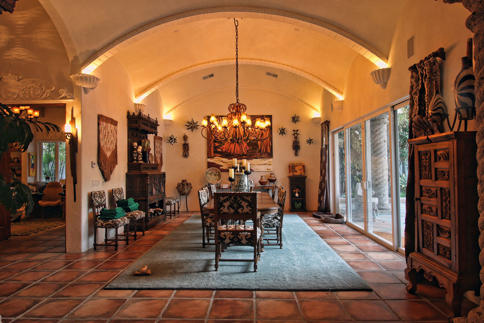 Spanish Hacienda, Tarzana - Mediterranean - Dining Room - Los Angeles ...