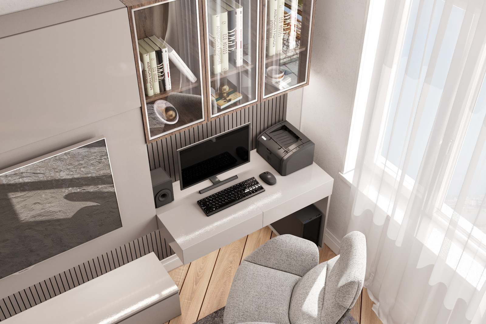 Дизайн - проект двухкомнатной квартиры 60 кв.м. г. Москва.