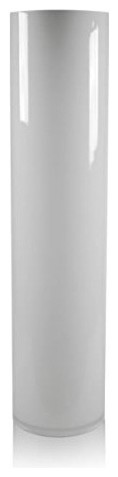 Centerpiece Tall White Glass Cylinder Vase, Height-26", Diameter-6"