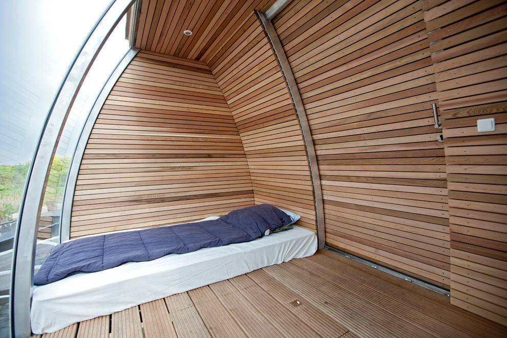 Photo of a modern bedroom in Amsterdam.