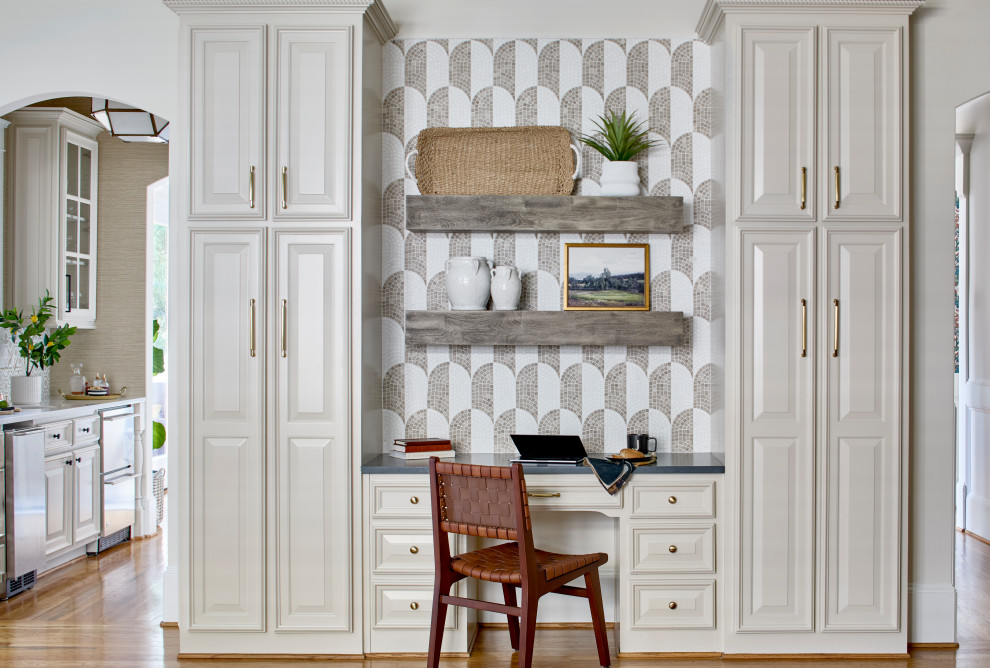 Inspiration for a mid-sized transitional home office remodel in Atlanta