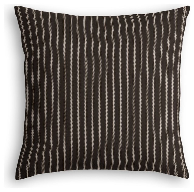 Pinstripe Custom Throw Pillow, Black and White